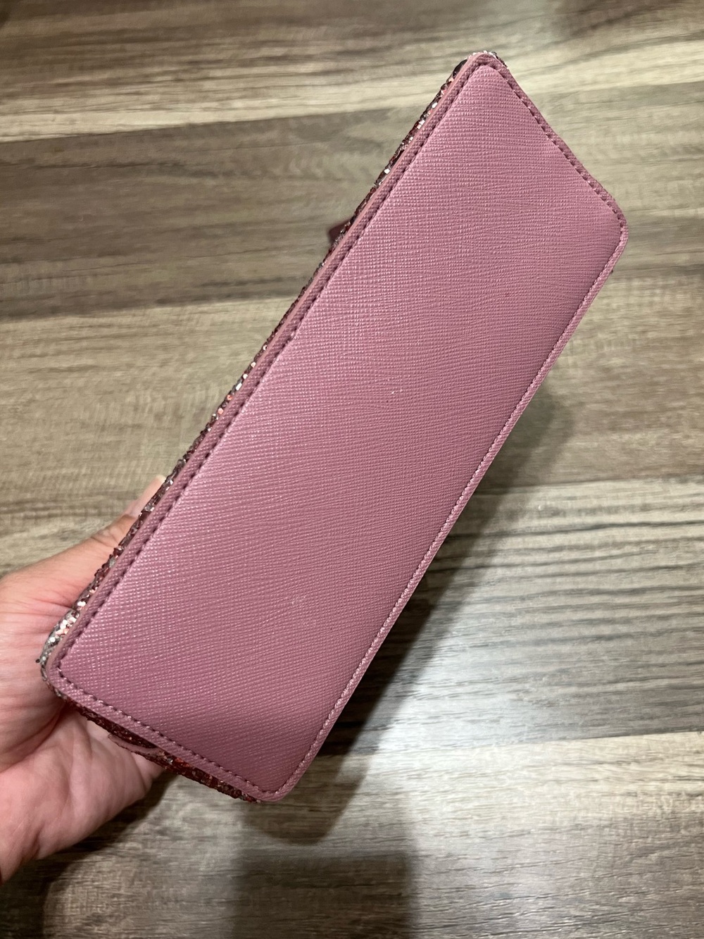 Kate Spade Pink Glitter Accent Cosmetic Pouch - Picture 3 of 7